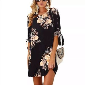 Summer Floral Blouse Dress